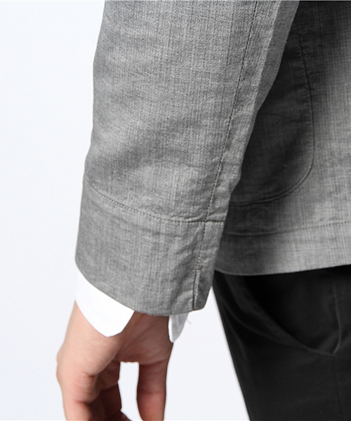 CIAOPANIC TYPY(チャオパニックティピー)の「バッグギンガムテーラーJK(テーラードジャケット・メンズ・ネイビー/グレー/サックスブルー・MEDIUM/LARGE)」の10枚目の写真