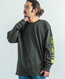 Carhartt | CARHARTT K231 オーバーサイズ ロングスリーブ プリントT M Signature Sleeve Logo LS T Shirt(Tシャツ/カットソー)