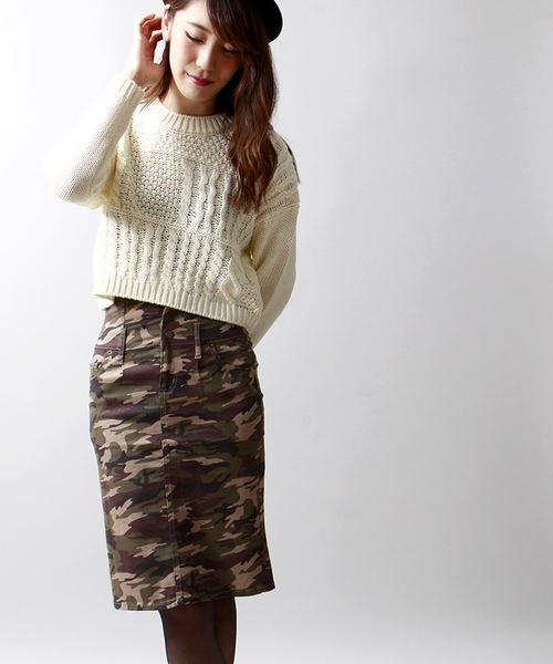 WEGO（ウィゴー）の「WEGO/タックペンシルスカート（スカート・レディース・ブラック/インディゴブルー/ネイビー/その他1・FREE）」の4枚目の写真