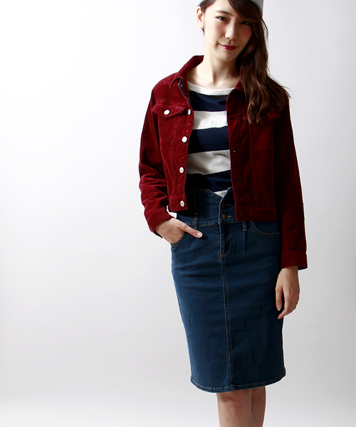 WEGO（ウィゴー）の「WEGO/タックペンシルスカート（スカート・レディース・ブラック/インディゴブルー/ネイビー/その他1・FREE）」の3枚目の写真