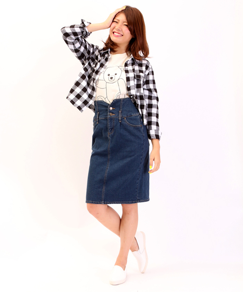 WEGO（ウィゴー）の「WEGO/タックペンシルスカート（スカート・レディース・ブラック/インディゴブルー/ネイビー/その他1・FREE）」の16枚目の写真