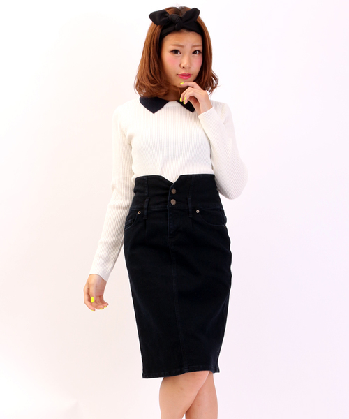 WEGO（ウィゴー）の「WEGO/タックペンシルスカート（スカート・レディース・ブラック/インディゴブルー/ネイビー/その他1・FREE）」の18枚目の写真