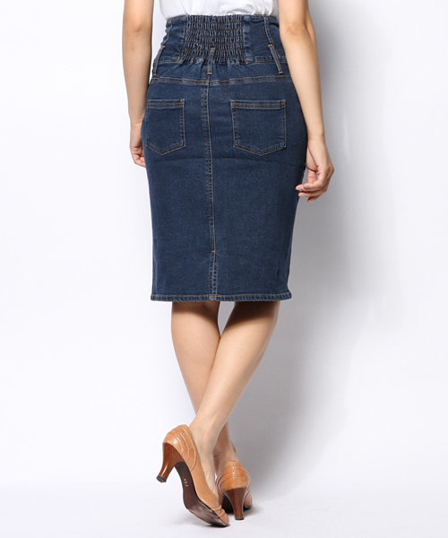 WEGO（ウィゴー）の「WEGO/タックペンシルスカート（スカート・レディース・ブラック/インディゴブルー/ネイビー/その他1・FREE）」の6枚目の写真