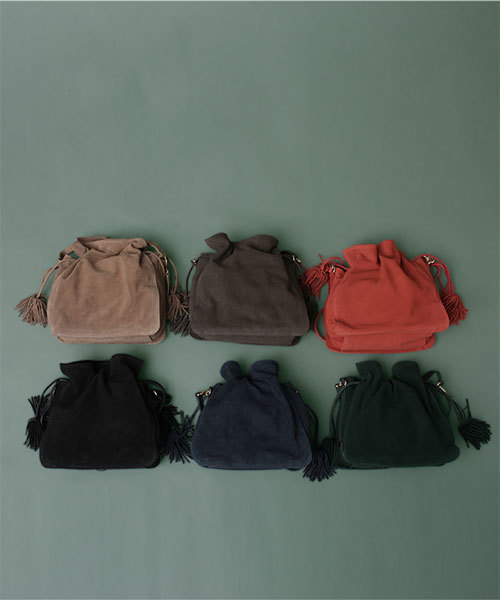 NANO universe（ナノユニバース）の「POPCORN/別注ドロストバッグ/L（ショルダーバッグ・レディース・ブラック/チャコール/ベージュ/ダークグリーン/ダークネイビー/レッド系その他・FREE）」の11枚目の写真