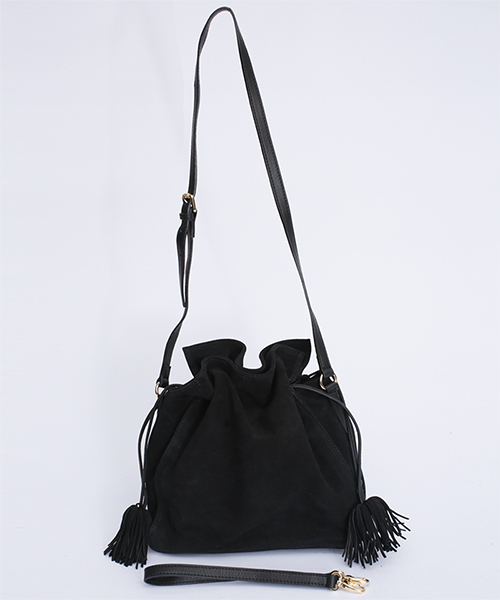 NANO universe（ナノユニバース）の「POPCORN/別注ドロストバッグ/L（ショルダーバッグ・レディース・ブラック/チャコール/ベージュ/ダークグリーン/ダークネイビー/レッド系その他・FREE）」の12枚目の写真