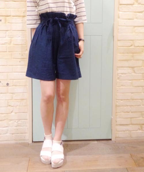 Kastane（カスタネ）の「【Kastane】綿麻バミューダPT（その他パンツ・レディース・カーキ/アイボリー/ネイビー・FREE）」の13枚目の写真