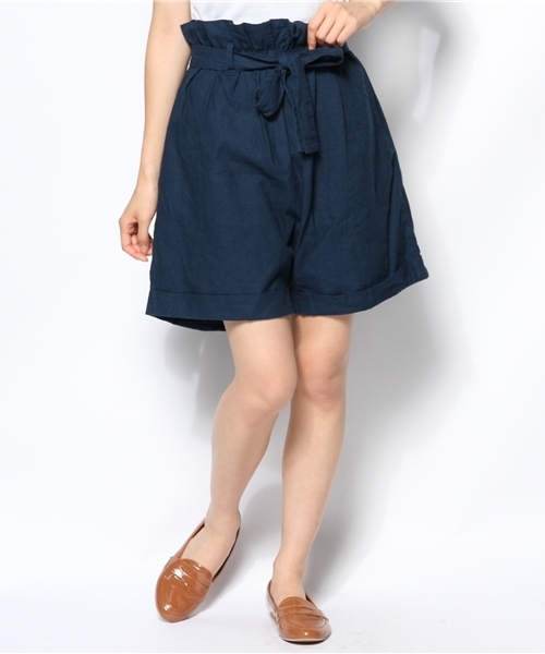 Kastane（カスタネ）の「【Kastane】綿麻バミューダPT（その他パンツ・レディース・カーキ/アイボリー/ネイビー・FREE）」の12枚目の写真