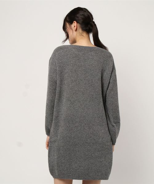 miniyu（ミニュウ）の「La SRIC/ラメボートネックワンピース（ワンピース・レディース・ベージュ/グレー/マスタード・38）」の11枚目の写真