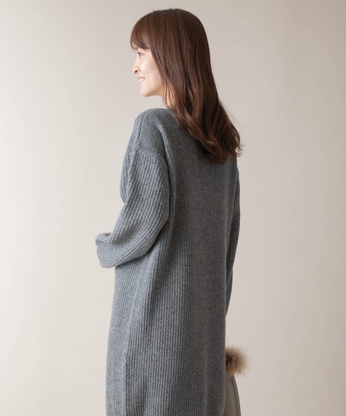 miniyu（ミニュウ）の「La SRIC/ラメボートネックワンピース（ワンピース・レディース・ベージュ/グレー/マスタード・38）」の16枚目の写真