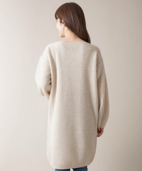 miniyu（ミニュウ）の「La SRIC/ラメボートネックワンピース（ワンピース・レディース・ベージュ/グレー/マスタード・38）」の5枚目の写真