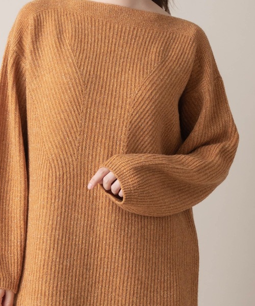 miniyu（ミニュウ）の「La SRIC/ラメボートネックワンピース（ワンピース・レディース・ベージュ/グレー/マスタード・38）」の20枚目の写真