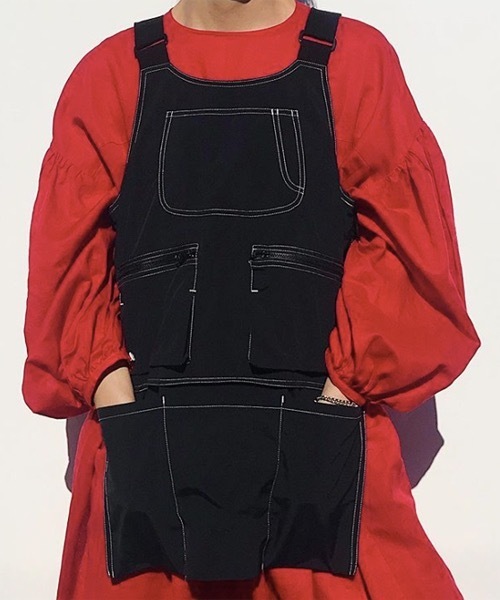 HOLIDAY（ホリデイ）の「ATTACHMENT WORK VEST アタッチメントワークベスト（ベスト・レディース・ホワイト/ブラック・ONE SIZE）」の18枚目の写真