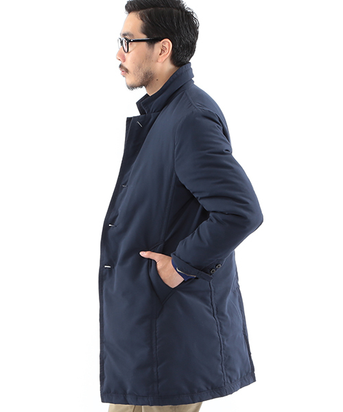 BEAMS PLUS（ビームスプラス）の「◎BEAMS PLUS / ダウン チェスターコート（チェスターコート・メンズ・ベージュ/ブルー/ネイビー・LARGE/SMALL/MEDIUM/X-LARGE）」の4枚目の写真