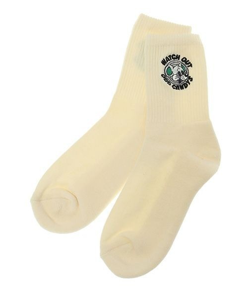 Candy Stripper(キャンディストリッパー)の「ODD CANDYS ソックス(ソックス/靴下・レディース・アイボリー/ブラック/グレー・FREE)」の2枚目の写真