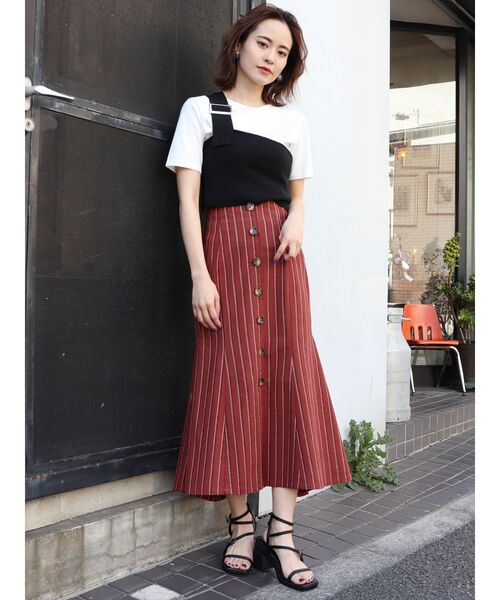 MURUA（ムルーア）の「イレヘムマーメイドスカート（スカート・レディース・ブラック/オレンジ/その他1・1/2）」の4枚目の写真