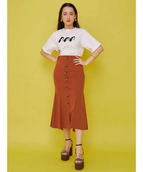 MURUA（ムルーア）の「イレヘムマーメイドスカート（スカート・レディース・ブラック/オレンジ/その他1・1/2）」の8枚目の写真