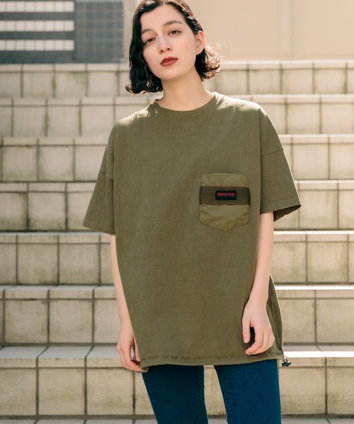 REMI RELIEF(レミレリーフ)の「REMI RELIEF/レミレリーフ × BRIEFING 20/2TC天竺ブリーフィング半袖T(Tシャツ/カットソー・メンズ・カーキ/ブラック/ベージュ・M/L/XL)」の12枚目の写真