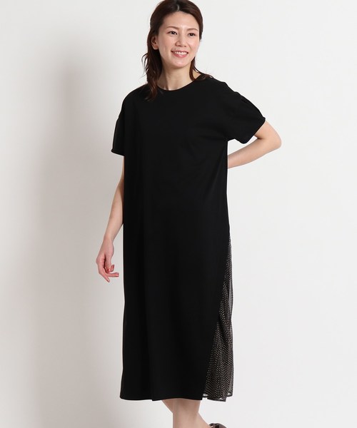 限定価格セール短納期のドット切り替えジャージワンピース ワンピース Store ワンピース 洗える セール ワンピース ドレス Sunauna スーナウーナ のファッション ワンピース