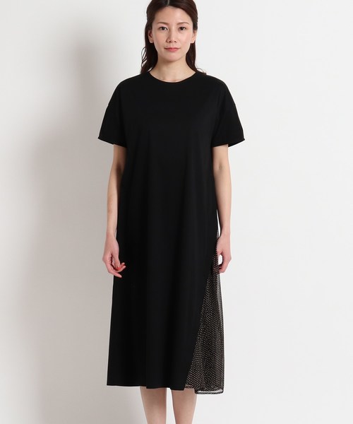 限定価格セール短納期のドット切り替えジャージワンピース ワンピース Store ワンピース 洗える セール ワンピース ドレス Sunauna スーナウーナ のファッション ワンピース