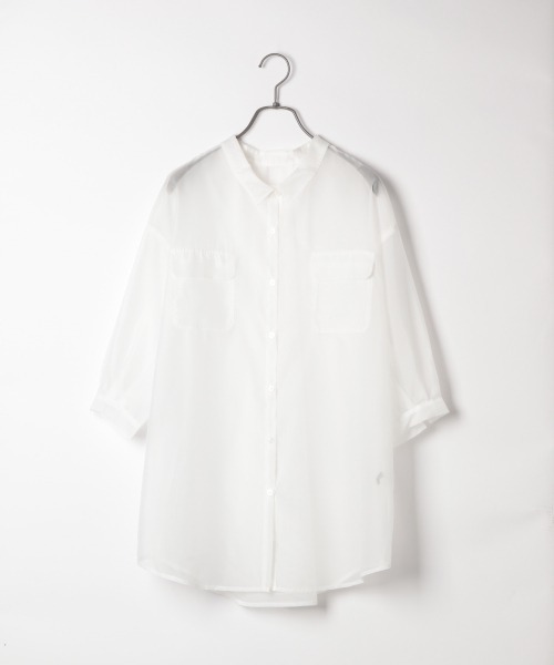 Heather（ヘザー）の「オーガンジーシアーシャツ　892133（シャツ/ブラウス・レディース・ホワイト/ブラック/グレー系その他/ベージュ系その他/ピンク系その他/ライトベージュ/グリーン系その他5・FREE）」の12枚目の写真