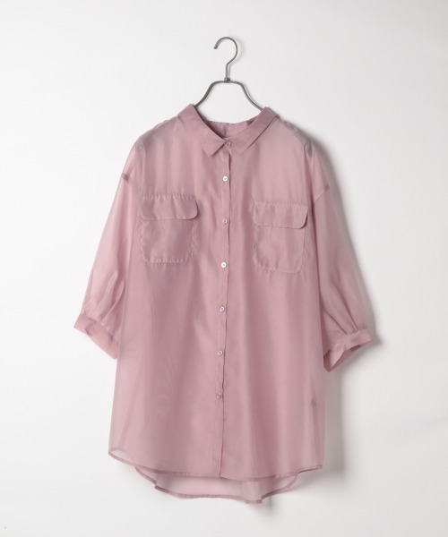 Heather（ヘザー）の「オーガンジーシアーシャツ　892133（シャツ/ブラウス・レディース・ホワイト/ブラック/グレー系その他/ベージュ系その他/ピンク系その他/ライトベージュ/グリーン系その他5・FREE）」の14枚目の写真