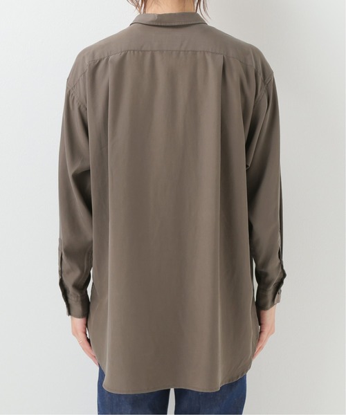 SLOBE IENA(スローブイエナ)の「ウォッシャブルレーヨンベーシックシャツ【手洗い可能】◆(シャツ/ブラウス・レディース・ブラウン/ベージュ・FREE)」の7枚目の写真