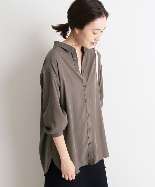 セール】ウォッシャブルレーヨンベーシックシャツ【手洗い可能