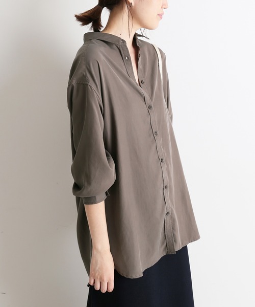 セール】ウォッシャブルレーヨンベーシックシャツ【手洗い可能