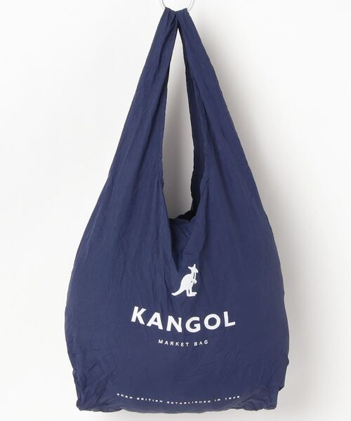 KANGOL(カンゴール)の「【KANGOL/カンゴール】プリント入り ナイロン エコバッグ 【Lサイズ】(エコバッグ/サブバッグ・レディース・ベージュ/ネイビー/グレー・FREE/LARGE)」の9枚目の写真