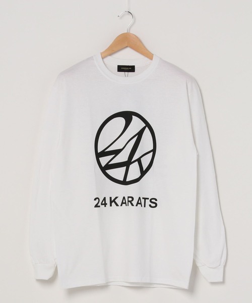 24karats - 24karats ランペ コラボ S ホワイト ロングTシャツ 24karats - 24karats ランペ コラボ S ホワイト ロングTシャツの