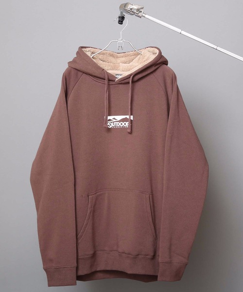 OUTDOOR PRODUCTS（アウトドアプロダクツ）の「【OUTDOOR PRODUCTS】身頃ボアプルパーカー　ラグランスリーブ仕様　肩や腕が動かしやすいデザイン（パーカー・メンズ・ブラック/ブラウン/レッド/アイボリー/杢グレー/ネイビー/ベージュ・MEDIUM/LARGE/X-LARGE）」の4枚目の写真