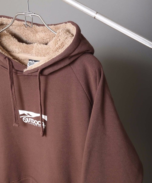 OUTDOOR PRODUCTS（アウトドアプロダクツ）の「【OUTDOOR PRODUCTS】身頃ボアプルパーカー　ラグランスリーブ仕様　肩や腕が動かしやすいデザイン（パーカー・メンズ・ブラック/ブラウン/レッド/アイボリー/杢グレー/ネイビー/ベージュ・MEDIUM/LARGE/X-LARGE）」の13枚目の写真