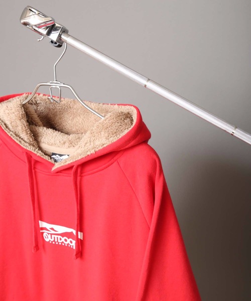 OUTDOOR PRODUCTS（アウトドアプロダクツ）の「【OUTDOOR PRODUCTS】身頃ボアプルパーカー　ラグランスリーブ仕様　肩や腕が動かしやすいデザイン（パーカー・メンズ・ブラック/ブラウン/レッド/アイボリー/杢グレー/ネイビー/ベージュ・MEDIUM/LARGE/X-LARGE）」の21枚目の写真