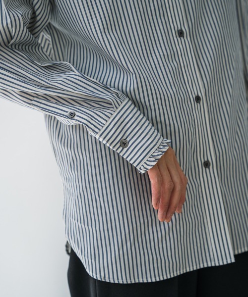 yuw（ユウ）の「エリフリルシャツ　922958（シャツ/ブラウス・レディース・ブラック/オフホワイト/ストライプ・FREE）」の18枚目の写真