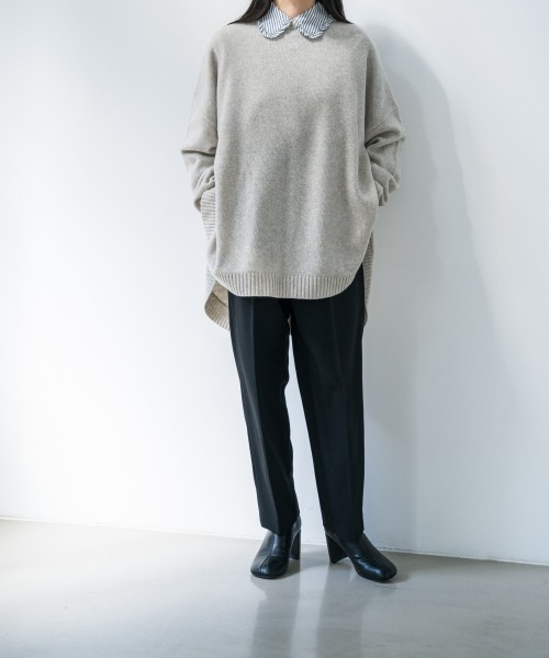 yuw（ユウ）の「エリフリルシャツ　922958（シャツ/ブラウス・レディース・ブラック/オフホワイト/ストライプ・FREE）」の19枚目の写真