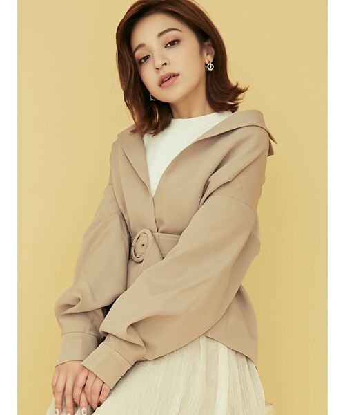 RESEXXY（リゼクシー）の「ボリュームスリーブコート（その他アウター・レディース・アイボリー/ミント/モカ・FREE）」の3枚目の写真