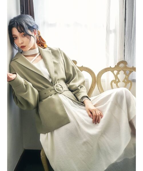 RESEXXY（リゼクシー）の「ボリュームスリーブコート（その他アウター・レディース・アイボリー/ミント/モカ・FREE）」の4枚目の写真