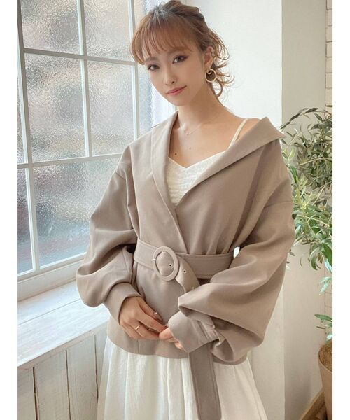 RESEXXY（リゼクシー）の「ボリュームスリーブコート（その他アウター・レディース・アイボリー/ミント/モカ・FREE）」の5枚目の写真