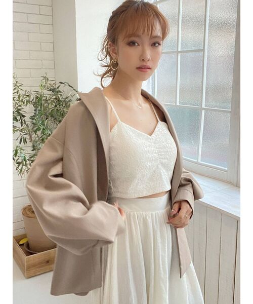 RESEXXY（リゼクシー）の「ボリュームスリーブコート（その他アウター・レディース・アイボリー/ミント/モカ・FREE）」の6枚目の写真