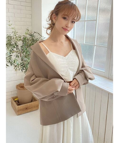 RESEXXY（リゼクシー）の「ボリュームスリーブコート（その他アウター・レディース・アイボリー/ミント/モカ・FREE）」の7枚目の写真