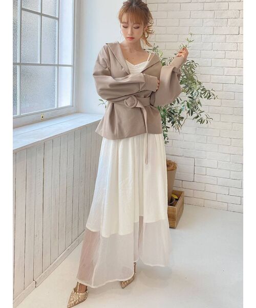 RESEXXY（リゼクシー）の「ボリュームスリーブコート（その他アウター・レディース・アイボリー/ミント/モカ・FREE）」の10枚目の写真