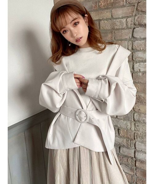 RESEXXY（リゼクシー）の「ボリュームスリーブコート（その他アウター・レディース・アイボリー/ミント/モカ・FREE）」の12枚目の写真