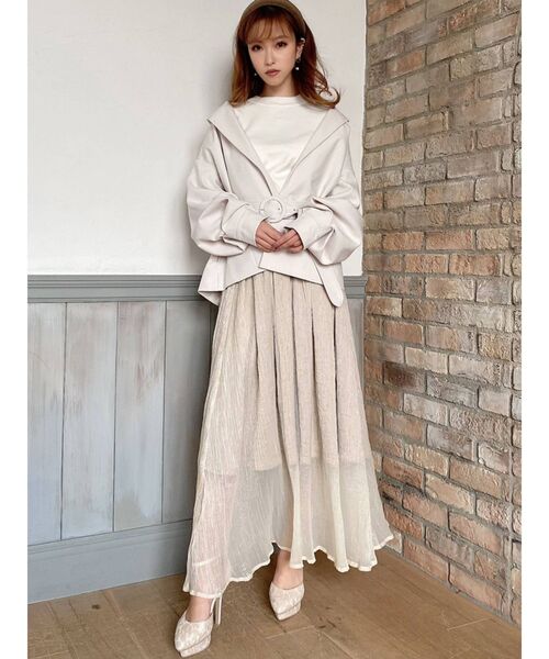 RESEXXY（リゼクシー）の「ボリュームスリーブコート（その他アウター・レディース・アイボリー/ミント/モカ・FREE）」の15枚目の写真