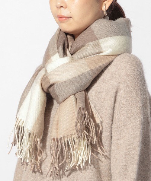 セール ブロックチェックストール ストール ショール Bayflow ベイフロー のファッション通販 Zozotown