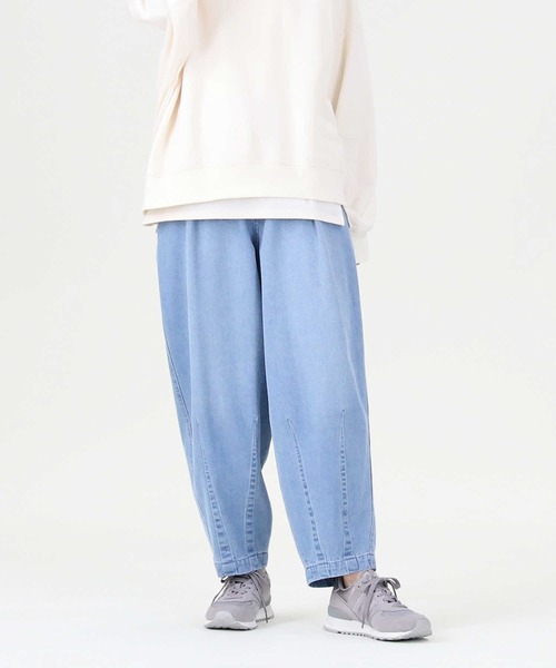 RAG MACHINE（ラグマシーン）の「【RAG MACHINE】スラウチワイドパンツ（デニムパンツ・レディース・ダークインディゴブルー/ノンウォッシュ・M/L）」の2枚目の写真