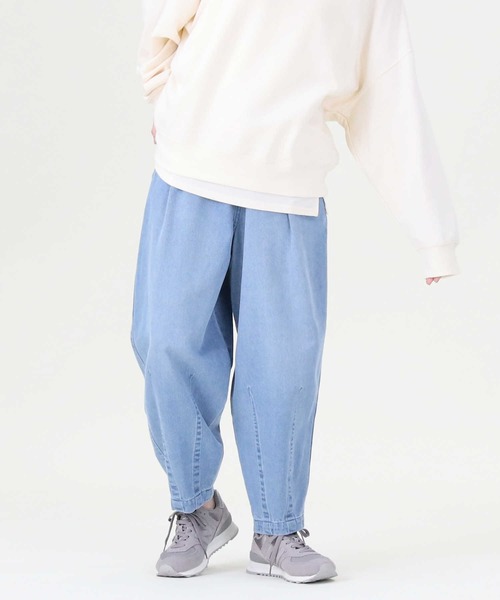 RAG MACHINE（ラグマシーン）の「【RAG MACHINE】スラウチワイドパンツ（デニムパンツ・レディース・ダークインディゴブルー/ノンウォッシュ・M/L）」の6枚目の写真