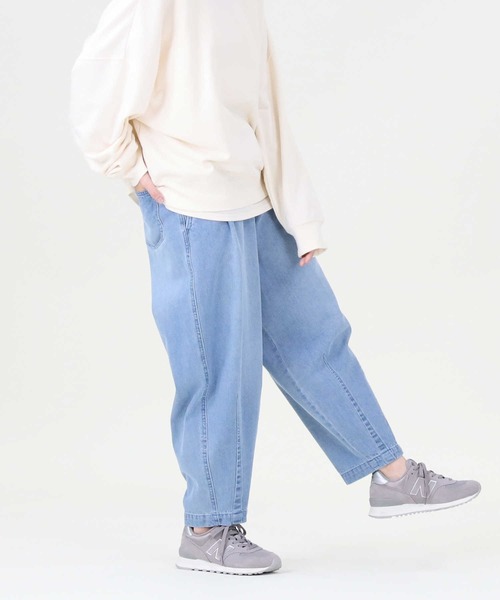 RAG MACHINE（ラグマシーン）の「【RAG MACHINE】スラウチワイドパンツ（デニムパンツ・レディース・ダークインディゴブルー/ノンウォッシュ・M/L）」の7枚目の写真