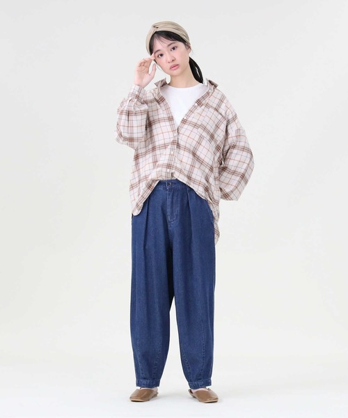 RAG MACHINE（ラグマシーン）の「【RAG MACHINE】スラウチワイドパンツ（デニムパンツ・レディース・ダークインディゴブルー/ノンウォッシュ・M/L）」の12枚目の写真