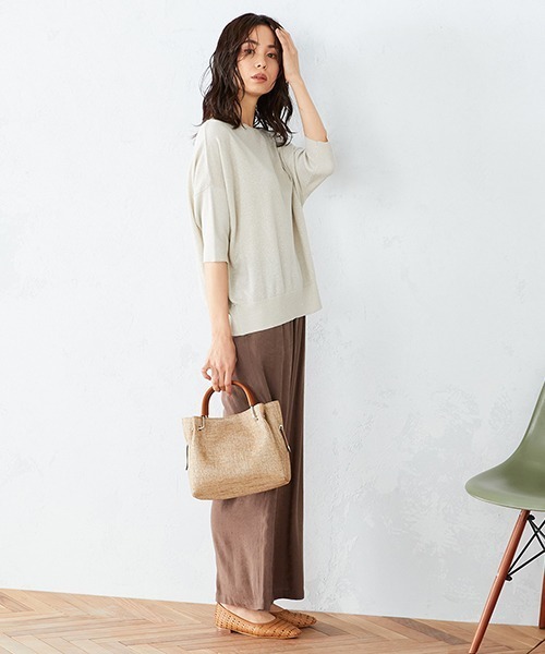 MONO　COMME CA（モノコムサ）の「ポーチ付き リネンライク ５Wayバッグ（ハンドバッグ・レディース・ブラウン/ベージュ・FREE）」の16枚目の写真