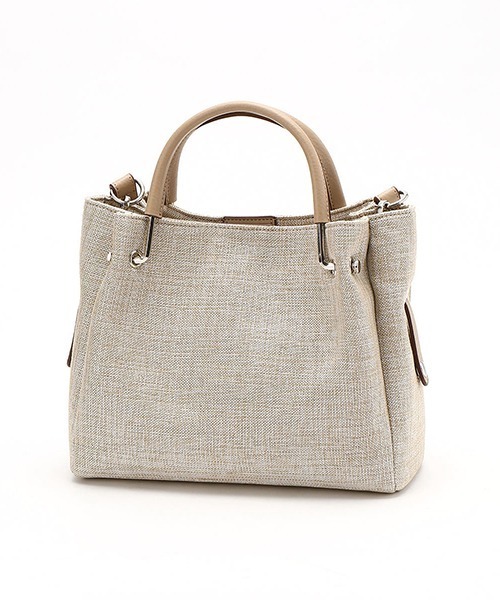 MONO　COMME CA（モノコムサ）の「ポーチ付き リネンライク ５Wayバッグ（ハンドバッグ・レディース・ブラウン/ベージュ・FREE）」の10枚目の写真